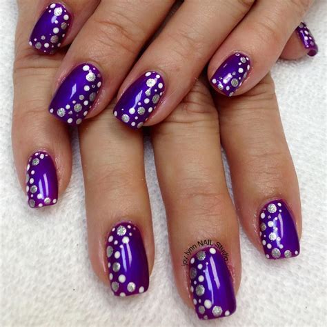 purple color nail art designs